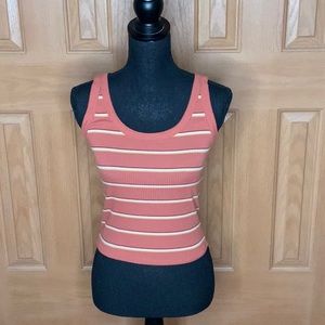 Junior's orange ribbed tank top